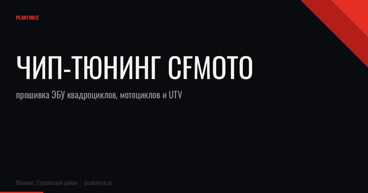 Чип-тюнинг CFMoto: прошивка ЭБУ квадроциклов, мотоциклов и UTV