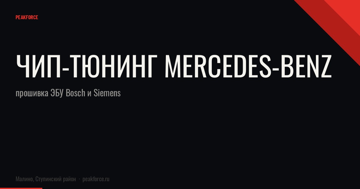 Чип-тюнинг Mercedes-Benz: прошивка ЭБУ Bosch и Siemens