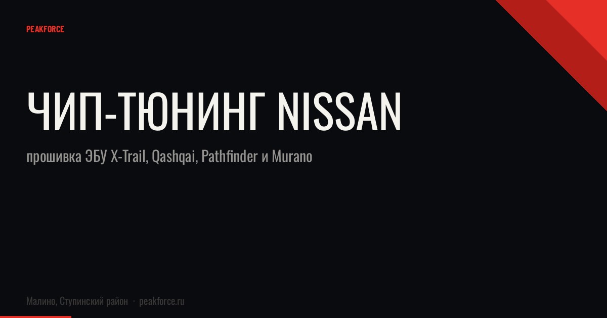 Чип-тюнинг Nissan: прошивка ЭБУ X-Trail, Qashqai, Pathfinder и Murano