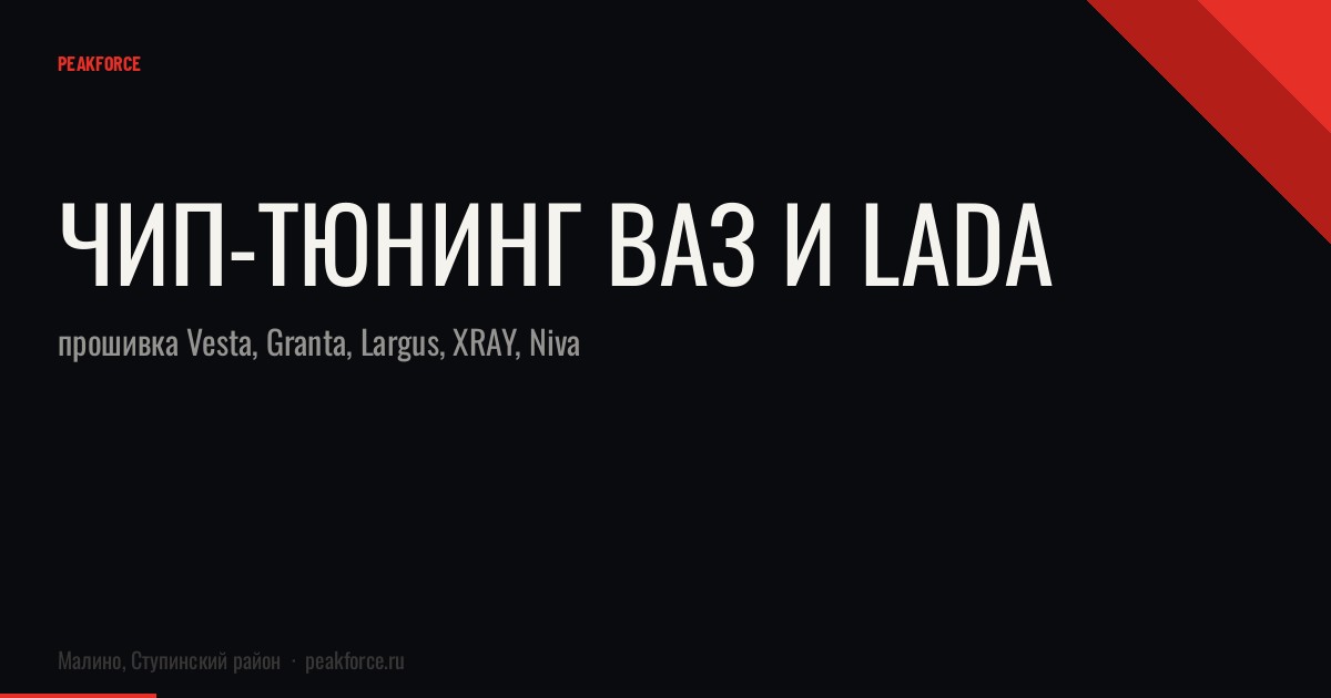 Чип-тюнинг ВАЗ и Lada: прошивка Vesta, Granta, Largus, XRAY, Niva