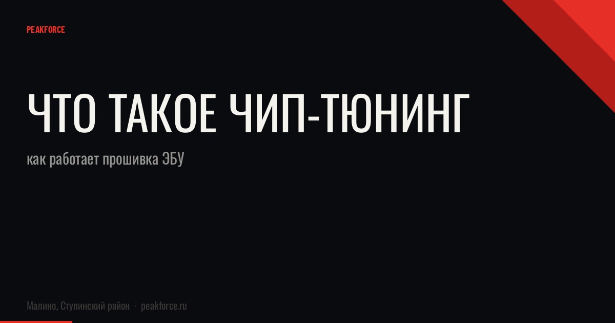 Что такое чип-тюнинг: как работает прошивка ЭБУ